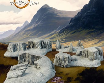 D&D Wargaming Hills Scenery | RPG Model | Wargaming Hills Scenery | by The Printing Goes Ever On
