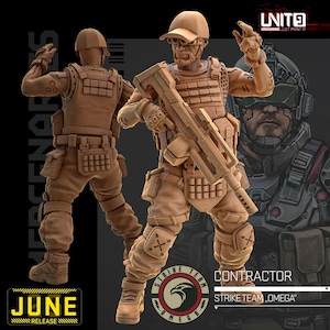Cyberpunk Field Soldier with Rifle | RPG Model | Strike Teaqm Omega 04 by Unit9