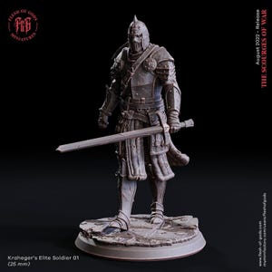 D&D Medieval Knight Mercenary | RPG Model | Kraheger&#39;s Soldier by Flesh Of Gods