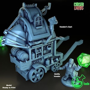 D&D Dwarf Merchant z Karawaną | Model RPG | Przez TPK LAB