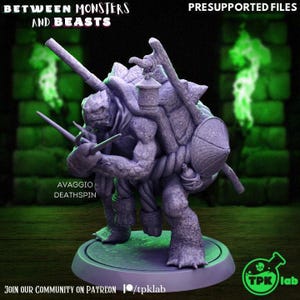 D&D Turtlefolk Monk | RPG Model | Avaggio Deathspin By TPK LAB