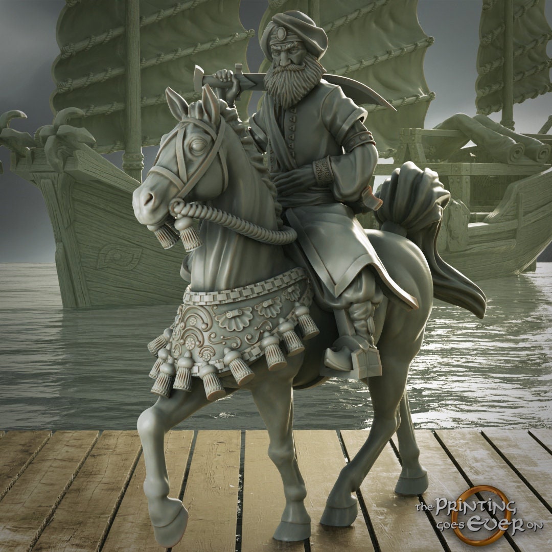 D&D Swashbuckler Commander RPG Model Mounted King of Pirates by the ...