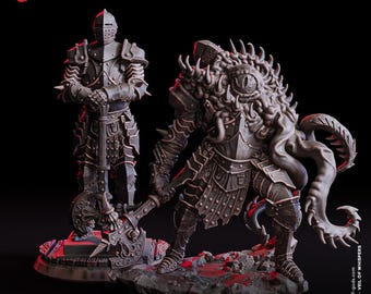 D&D Mimic: display voor pantserstandaard | RPG-model | Mimic Knight 01 | Vlees der goden