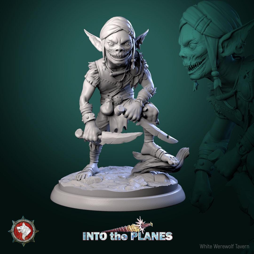 D&D Goblin Rogue With Daggers | RPG Model | Scrablet V4 by White ...