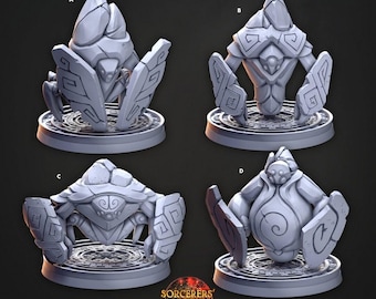 D&D Autognome Warforged Defenders | RPG Model | Construct Legion Guardians | by Cast n Play