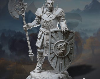 D&D Halvork Paladin / Fighter | RPG-modell | Trenon den förlöste | av DM Stash