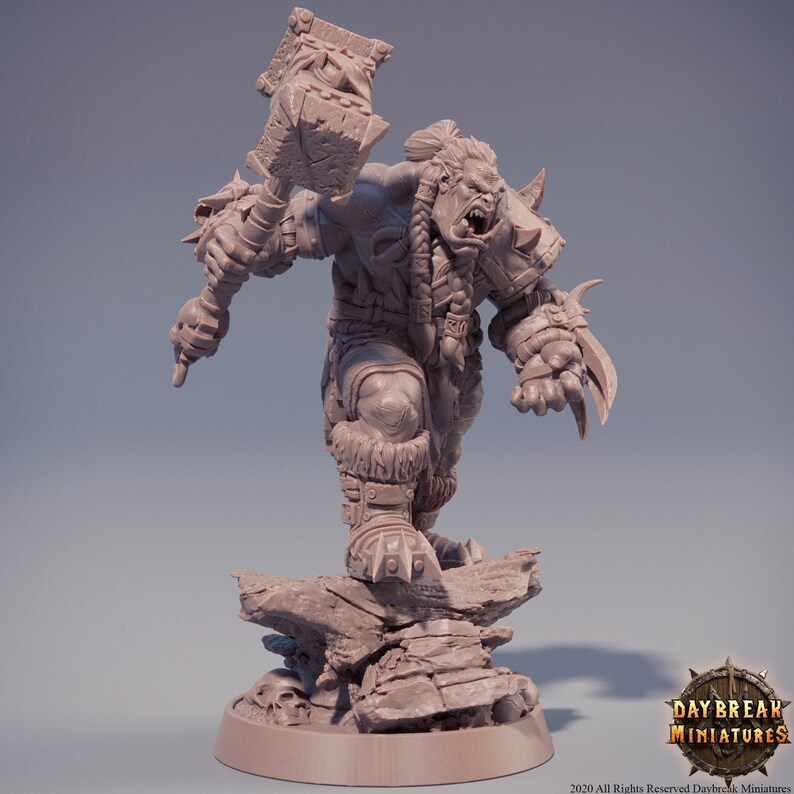 D&D Orc / Pathfinder Miniatyr | RPG-modell | Zweitung Blutnagel från Mercenaries of the Void-kollektionen av Daybreak Miniatures bild 3