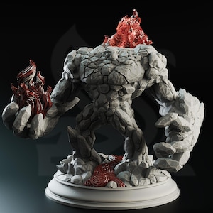 D&D Feuerelementar Golem | Rollenspielmodell | Die drei Gesichter - Elementargolems - Feuer | von DM Stash
