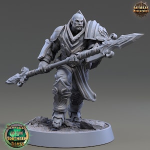 D&D Holy Champion Paladin | RPG Model | Sverker Icebrand | by Daybreak Miniatures