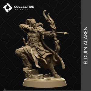 D&D High Elf Ranger | RPG Model | Elduin Alaren | by Collective Studio