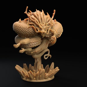 D&D Huge Curled Chinese Dragon | RPG Model | Kahnu, Master of The Elements | by Dragon Trappers Lodge