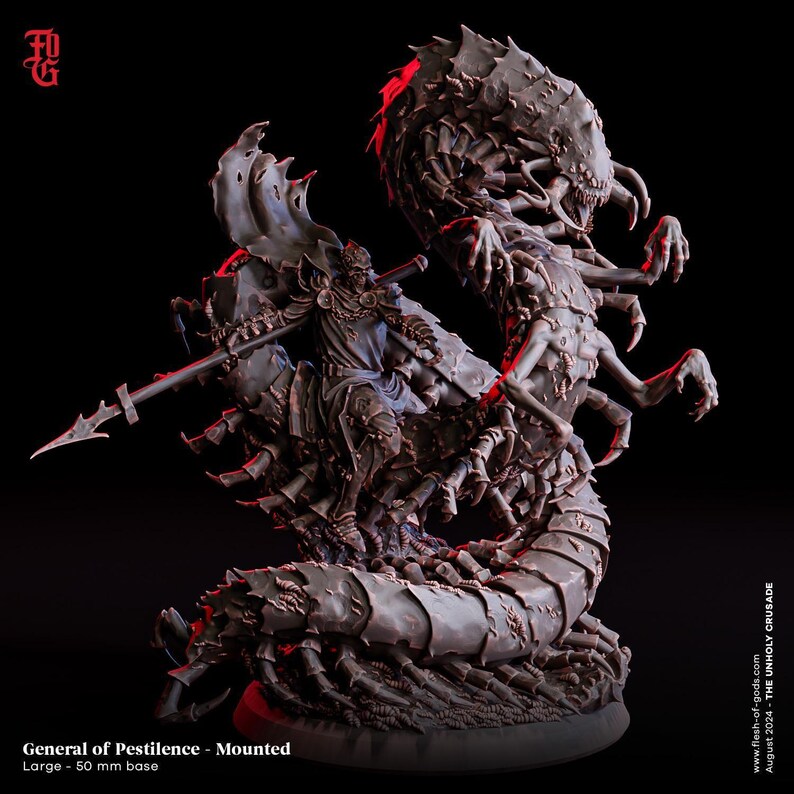 Pestilence Rider D&D 4 Horsemen: Pestilence - Centipede Rider | RPG Model | General of ...