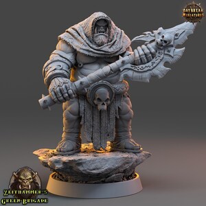 D&D Hooded Orc Executioner | RPG Model | Skidz Hood | by Daybreak Miniatures