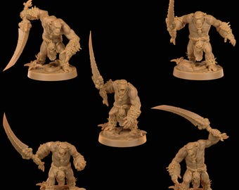 D&D Tribal Chimpanzee Fighters | RPG Model | Bobokai Screamers with Swords | by Dragon Trappers Lodge