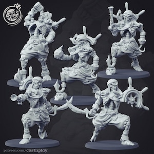 D&D Skeleton Pirate Crew | RPG Model | Cursed Skeletons | by Cast n Play
