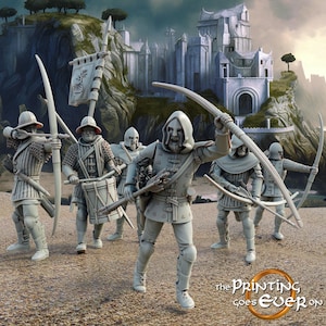 D&D Human Archer Troops | RPG Model | Vale Archers | by The Printing Goes Ever On
