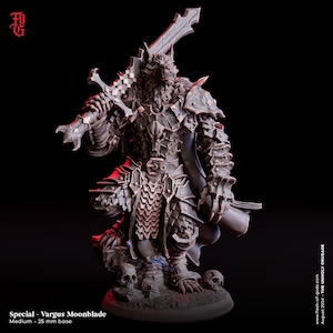 D&D Orden des Lykischen Blutjägers | Rollenspielmodell | Vargus Mondklinge by Flesh Of Gods