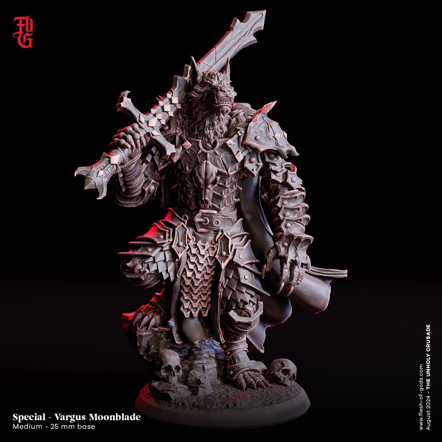 D&D Order of the Lycan Blood Hunter | RPG Model | Vargus Moonblade