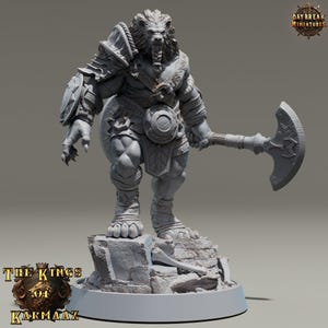 D&D Tabaxi War King - Lion | RPG Model | King Emmering | by Daybreak Miniatures