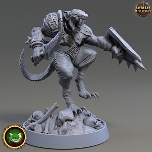 D&D Ratfolk Rogue Fighter | RPG Model | Stephano Scurvyedge | by Daybreak Miniatures