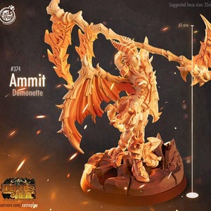 D&D Scythe Succubus | RPG Model | Ammit - Demonette | by Cast n Play