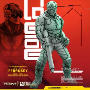 Cyberpunk Full Borg Black Ops Soldier | RPG Model | CHROME GOONS by Unit9