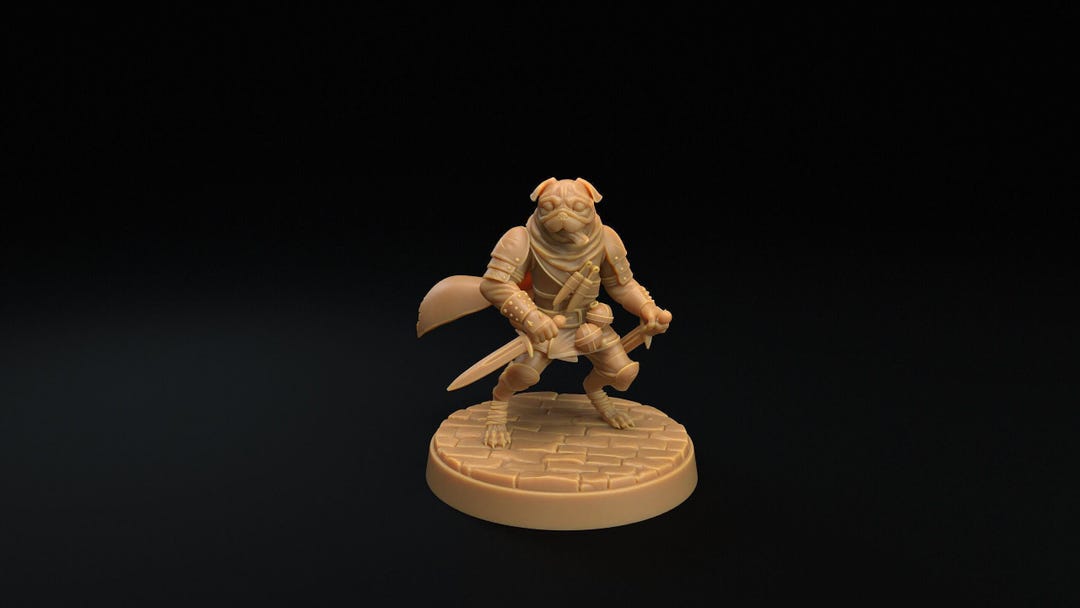 Rpg Pug D&D Dogfolk Assassin / Thief | RPG Model | Pug Dog Rogue | by Dragon ...