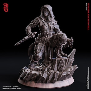 D&D Mulher Dark Changeling Ladino | Modelo RPG | Shadowskin - Feminino | por Flesh Of Gods