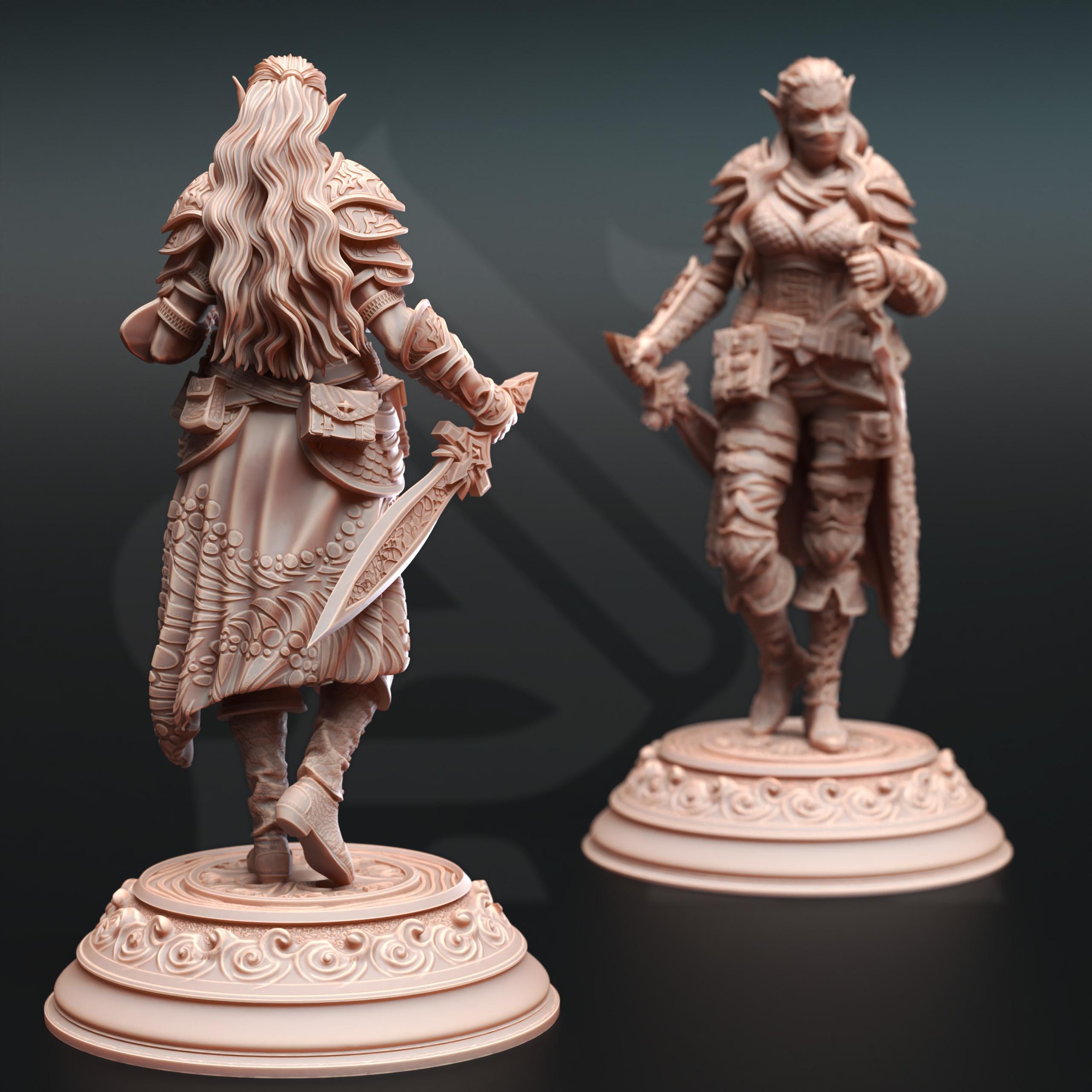 D&D Female Water Genasi Rogue | RPG Model | Hali Brookes - Water Elemi ...