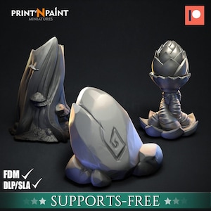 D&D Elf Wilderness Props Scenery | RPG Model | Wilderness Props Scenery | by Print&#39;N Paint