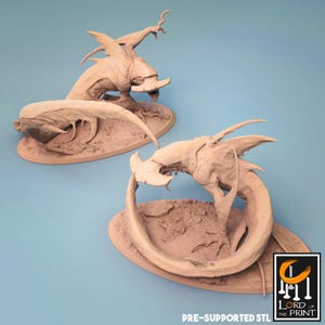 D&D Hammerhead Land Shark | RPG Model | Landcrawler by Rescale Miniatures