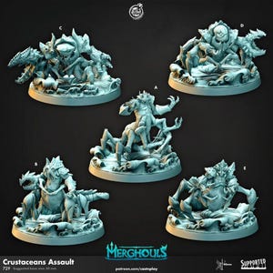D&D Abyss Crab Warriors | RPG Model | Crustaceans Assault | by Cast n Play
