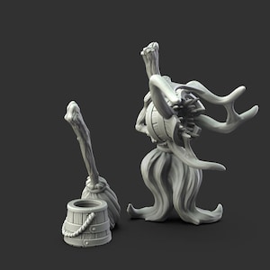 D&D Mimic Cleaning Supplies | RPG Model | Mr Mop + Mrs Bucket | by Printed Obsession