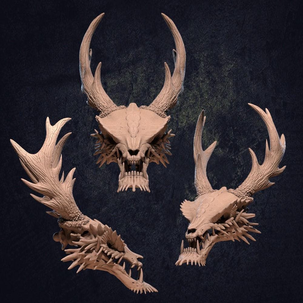 D&D Dragon Skull Scenery | RPG Model | by Dragon Trappers Lodge