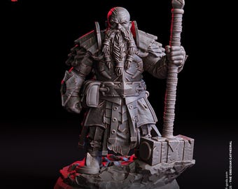 D&D Dwarven Paladin | RPG Model | Kadrus, Dwarven Paladin | Flesh Of Gods