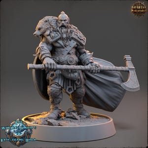 Vikingo veterano canoso de D&D / Modelo de RPG / Bjorn el Conquistador / por Daybreak Miniatures