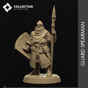D&D Spearman Fighter / Paladin | RPG Model | Guard Spearman | by Collective Studio