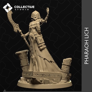 D&D Egyptian Pharaoh Lich | RPG Model | Pharaoh Lich | by Collective Studio