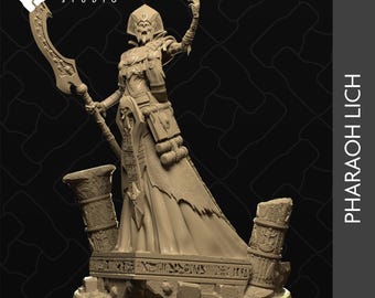 D&D Ägyptischer Pharao Lich | Rollenspielmodell | Pharao Lich | von Collective Studio