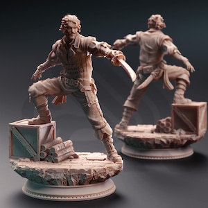 D&D Heroic Swashbuckler Fighter | RPG Model | Rossa Cartel Enforcers 01 | by DM Stash