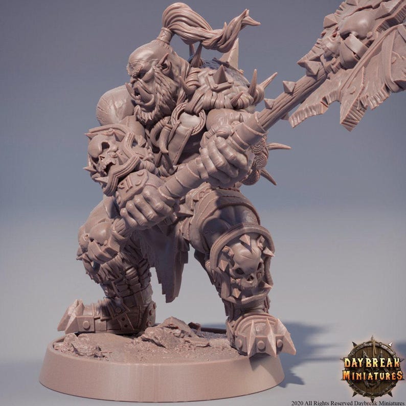 D&D Ork / Pathfinder Miniatur | Rollenspielmodell | Lokomotive Zwingli aus der Mercenaries of the Void Kollektion von Daybreaker Miniatures Bild 4