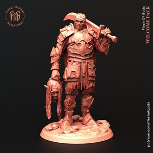 D&D Fighter / Hunter Miniature | RPG Model | The Dark Knight by Flesh Of Gods