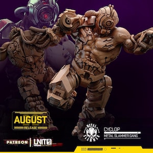 Cyberpunk Cyclops Full Borg Enforcer | RPG-modell | CYCLOP METAL av Unit9