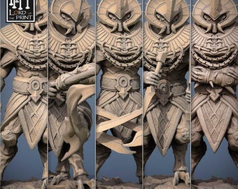 D&D Thri-Kreen Ägyptische Soldaten | Rollenspielmodell | Heuschrecke ägyptische Soldaten | von Rescale Miniatures