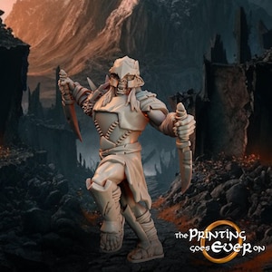 D&D Half Orc Assassin Rogue | RPG Model | Orc Assassins | by The Printing Goes Ever On