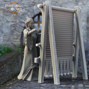 D&D Fabric Weaver NPC | RPG Model | Weaver by The Printing Goes Ever On