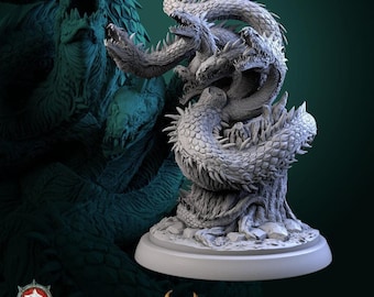 D&D Hydra Snake | RPG Model | Hydra | by White Werewolf Tavern