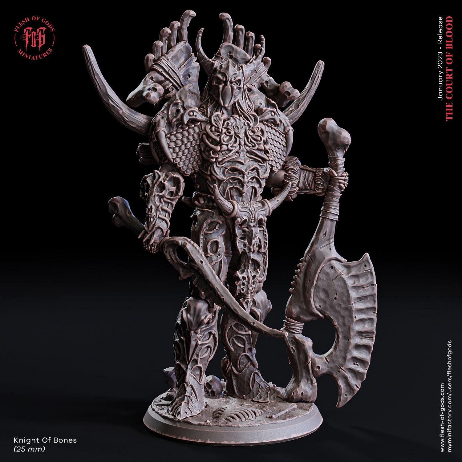 D&D Evil Paladin / Death Cleric | RPG Model | Knight Of Bones | by Flesh Of Gods