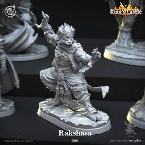 D&D Royal Tabaxi Monk | RPG Model | Rakshasa | by Cast n Play
