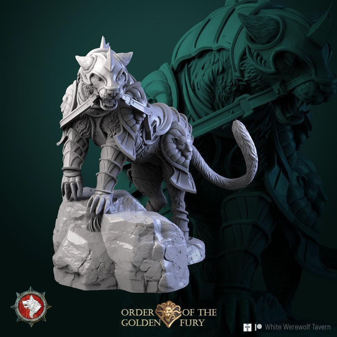 D&D Mountain Lion Familiar | RPG Model | Beast Mount | by White Werewolf Tavern